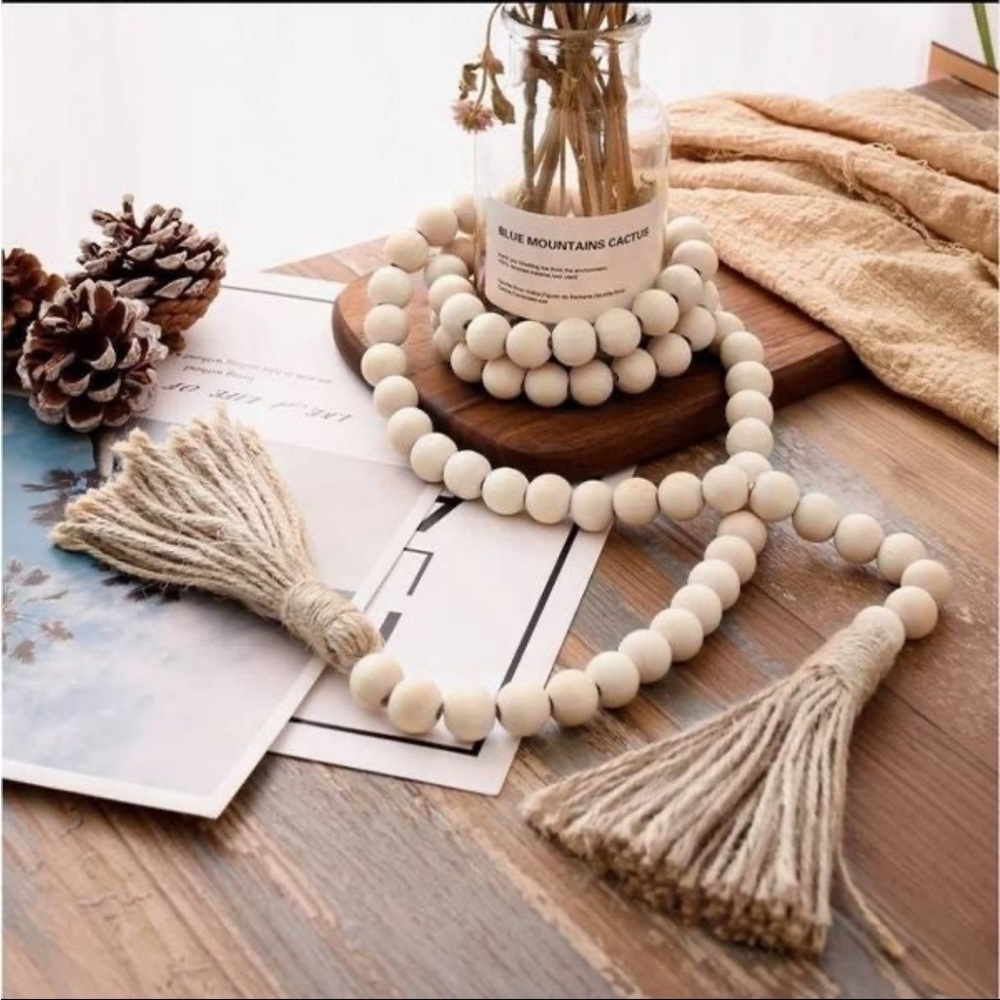 Boho Chic Wooden Bead Garland